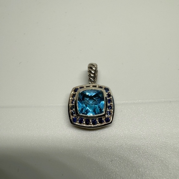 David Yurman Blue Topaz pendent with Blue Sapphires - Picture 6 of 7
